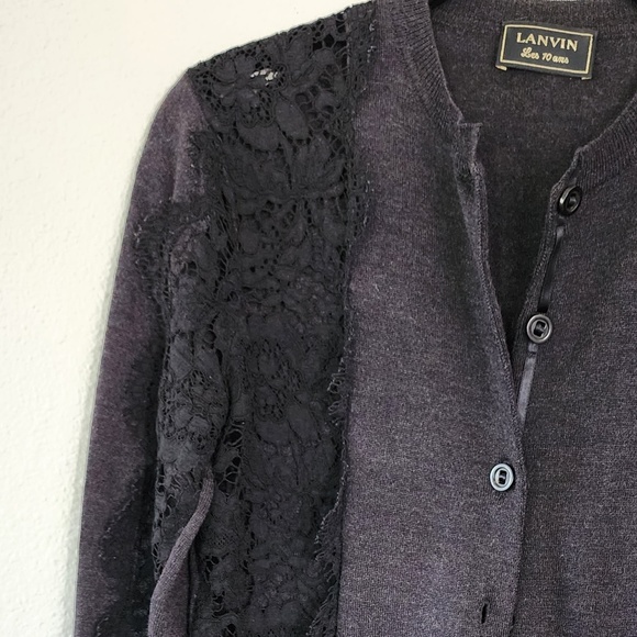 RARE Lanvin Wool Button Up Cardigan "Les 10 Ans" Commemorative Label Size XS - Picture 6 of 9